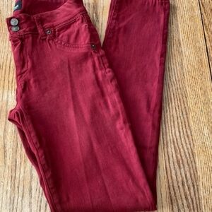 Hudson Jeans Women's Skinny Jeans in Deep Red
